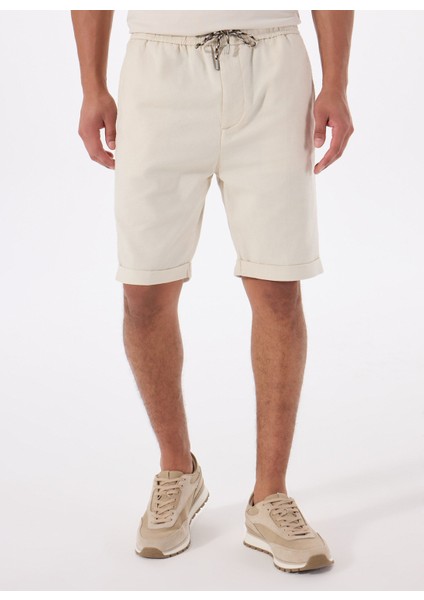Slim Fit Krem Erkek Şort M5GD55WH4EAG1CV Axel Short Co Lın