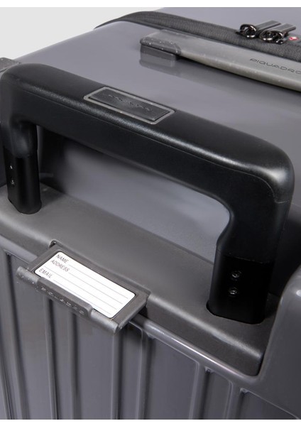 Piquadro Gri Çekçekli Sert Valiz BV5213POP/GR Trunk