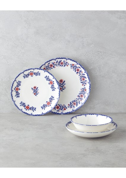 Bluebell Porselen Yemek Takımı 24 Parça 6 Kişilik Mavi fiyatları