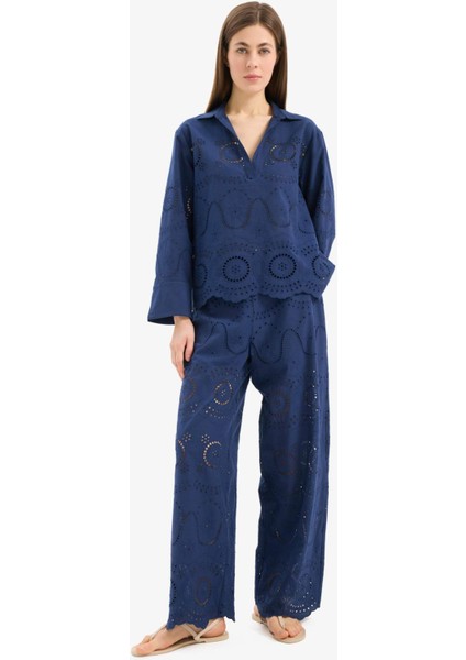 Regular Fit Brode Plaj Pantolonu-Fall in Love E4711AX25SM fiyatları