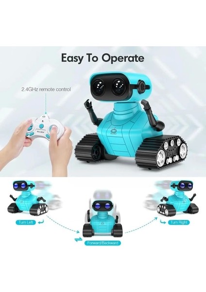 Uzaktan Kumandalı Rc Robot Açık Mavi Standard