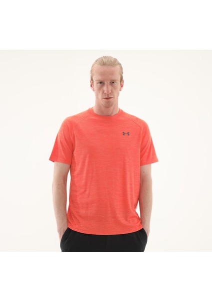 UA1382796 Under Armour Ua Tech Textured Ss Erkek T-Shirt Mavi