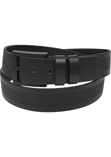 4.5 Cm. Spor Deri Ortası Desenli Model Erkek Kemer Siyah fiyatları