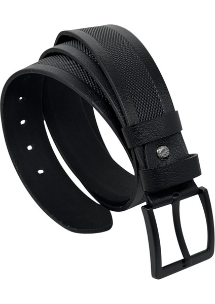 4.5 Cm. Spor Deri Ortası Desenli Model Erkek Kemer Siyah fırsatları