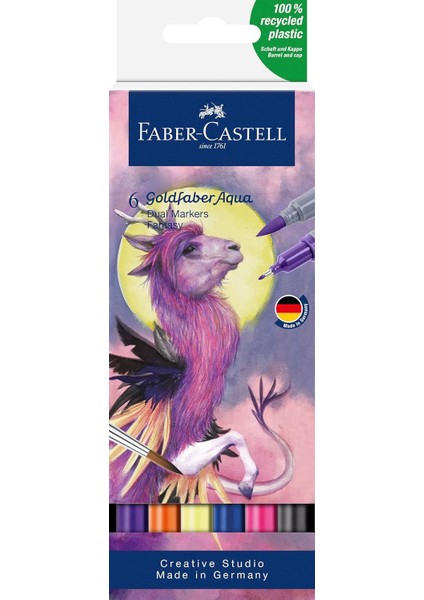 Goldfaber Aqua Çift Uçlu Sanatsal Markör 6 Lı Fantasy