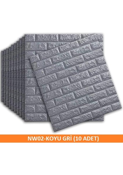 Kendinden Yapışkanlı 70X77CM 10 Adet Taş Duvar Kağıdı Paneli