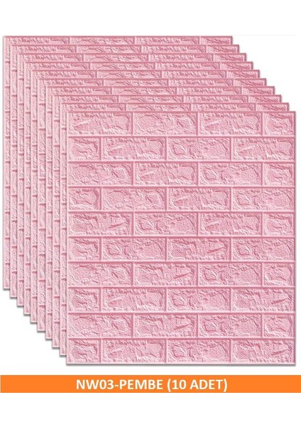 Kendinden Yapışkanlı 70X77CM 10 Adet Taş Duvar Kağıdı Paneli