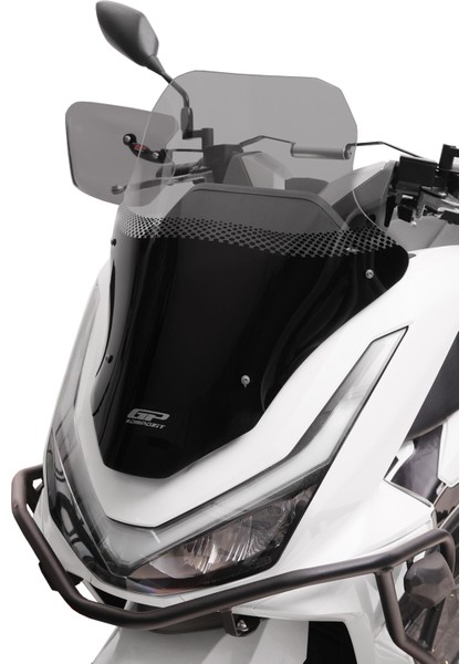 Honda Pcx 125 / 150 2025 Uyumlu Baskılı Ön Cam Füme 55 cm modelleri