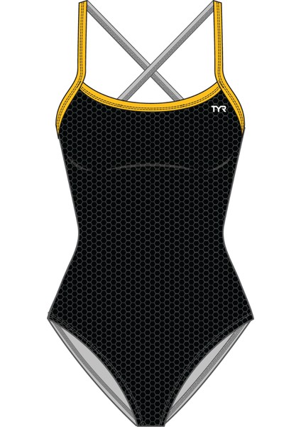 Durafast Elite® Tf Kadın Mayosu - Hexa (Siyah/altın) indirimleri