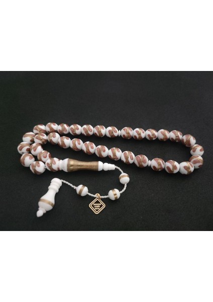 Iskeçeli Cemil Usta Eseri Mineli ve Gümüş Sarmal Deve Kemiği Sertifikalı 7779