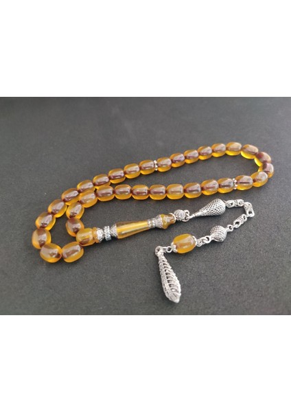 Şevket Alkan Usta Eseri 925 Ayar Gümüş Nakkaş Sıkma Kehribar Sertifikalı 7855 fiyatları