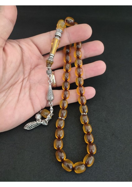 Şevket Alkan Usta Eseri 925 Ayar Gümüş Nakkaş Sıkma Kehribar Sertifikalı 7855 fırsatları