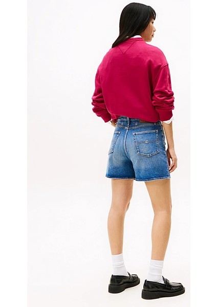 Kadın Th Mom Denim Şort - Mavi modelleri