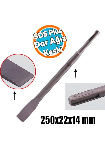 Profesyonel Keski Sds Plus 14X250X22 mm Matkap Ucu Aparatı Beton Tuğla Taş Dayanıklı Çelik Kırıcı Uç