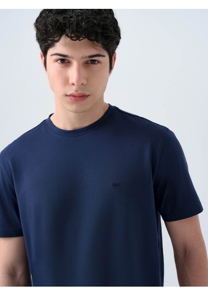 Regular Fit Lacivert Erkek T-Shirt LF2034994 fırsatları