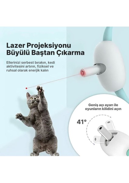 Akıllı Lazerli Tasma Kedi Oyuncağı Egzersiz Oyuncağı Kedi Tasması