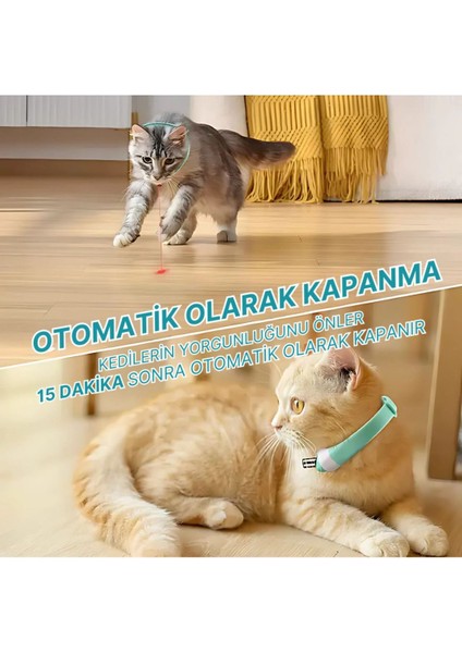 Akıllı Lazerli Tasma Kedi Oyuncağı Egzersiz Oyuncağı Kedi Tasması