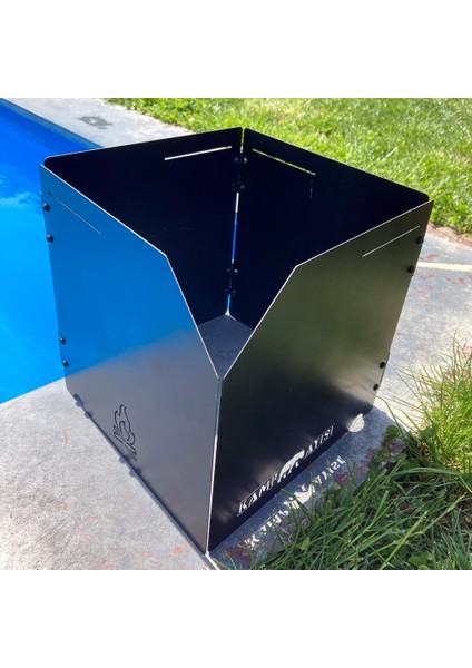 ® Windshield™ Mat Siyah Katlanır 1mm Menteşeli Metal Rüzgarlık - Özel Çantalı