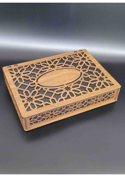 2 Katlı, Ahşap,dekoratif Çikolata Kutusu 31X23 cm