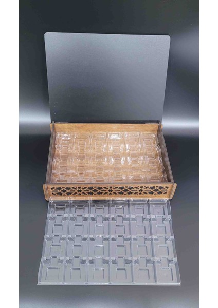 2 Katlı, Ahşap,dekoratif Çikolata Kutusu 31X23 cm