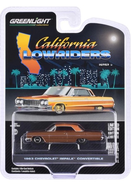 Greenlight 1/64 California Lowriders Series 6- 1963 Chevrolet Impala Ss Convertible Top Up fırsatları