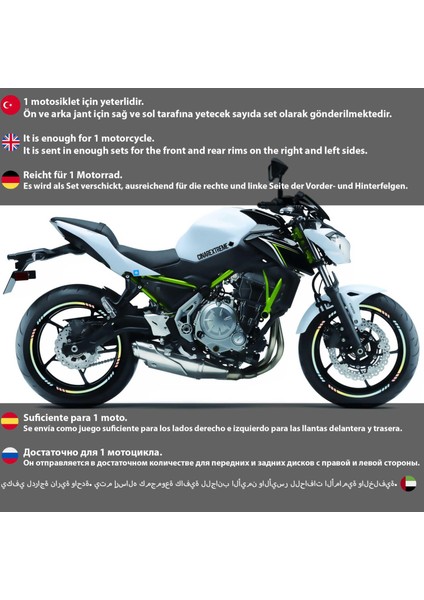 ® Hypnotic Gökkuşağı Hologram Efektli 4 Parçalı Kesikli Motosiklet Jant Şeridi Sticker
