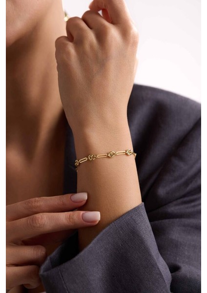 Altın Zincir Bileklik 19 cm