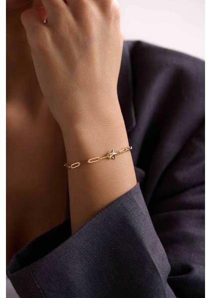 Altın Yıldız Bileklik 19 cm