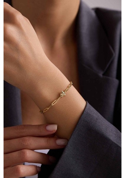 Altın Yıldız Bileklik 19 cm modelleri