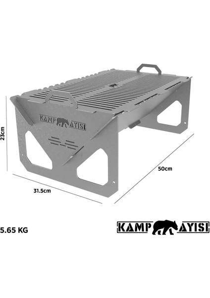 Kamp Ayısı® Easy Mangal™: Taşınabilir Katlanabilir Hafif Izgara