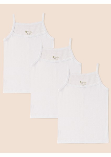 Kız Çocuk Organik Pamuklu Ribana İp Askılı Atlet 3'lü Paket fiyatları