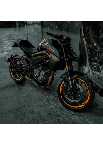Neon Fosforlu Turuncu Iç Dış Motosiklet Jant Şeridi Takımı Çınar Extreme modelleri