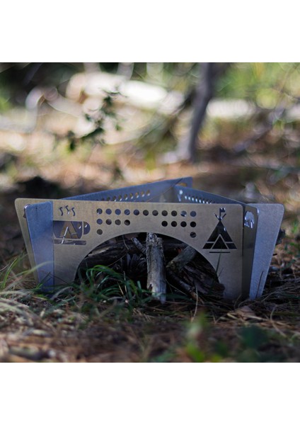 Kamp Ayısı® Çelebi™ Bushcraft Jel Yakıtlı Osmanlı Ocağı