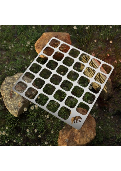 Kamp Ayısı® Openairwire™: Taşıma Çantalı Paslanmaz Çelik 13 cm x 13 cm 62 Gram Bushcraft Izgara Teli modelleri