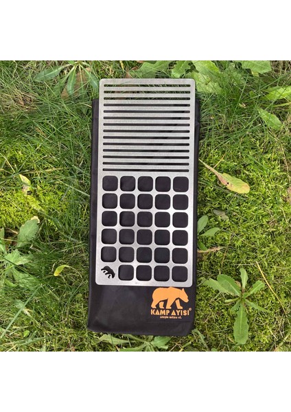 Kamp Ayısı® Duowire™: Taşıma Çantalı Dikdörtgen Paslanmaz Çelik 28 cm x 13 cm 215 Gram Bushcraft Izgara Teli fiyatları