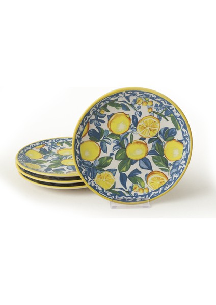 Lemon Glow Ege Pasta Tabağı 20 cm 4 Parça