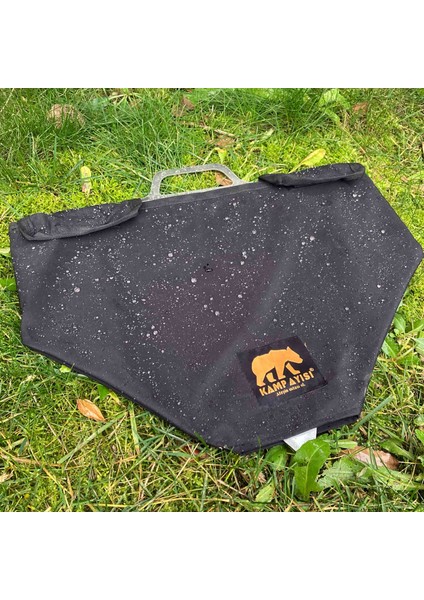 Igniteroast™ Taşıma Çantalı Katlanır Bushcraft Mangal 2 mm Galvaniz Gövde, 1.5 mm Paslanmaz Çelik Izgara