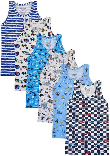 6lı Erkek Çocuk Renkli Atlet Pamuklu Askılı Empirme Elastan fırsatları