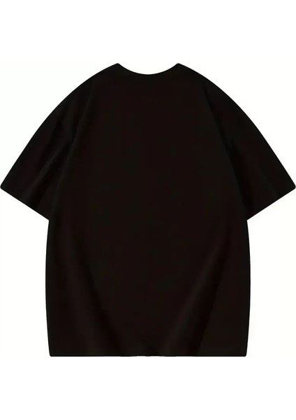Thousand Ön Arka Baskılı Oversize Bisiklet Yaka T-Shirt - Siyah fiyatları