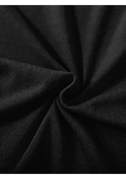 Fiyonk Ön Arka Baskılı Siyah Oversize Unisex Kısa Kol T-Shirt- Siyah