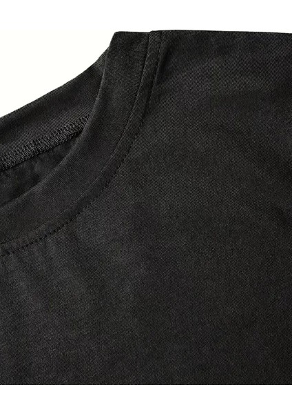 Fiyonk Ön Arka Baskılı Siyah Oversize Unisex Kısa Kol T-Shirt- Siyah modelleri