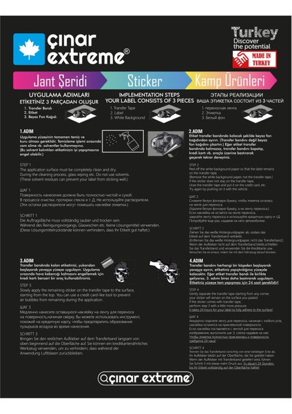 Nane Yeşili Damalı Kask Motosiklet Sticker Takımı Çınar Extreme