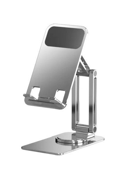 360 Gönebilen Ayarlanabilen Gümüş Tablet ve Telefon Stand