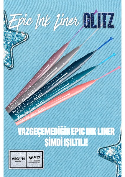 Epic Ink Liner Glitz - Tapered Twinkle