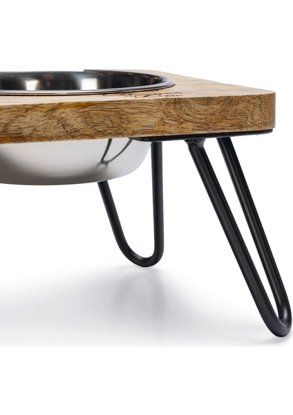 Dbl Kedi Ikili Mama ve Su Kabı, Paslanmaz Çelik, Beyaz, 31X16X10CM, 2X350ML Zrnet modelleri