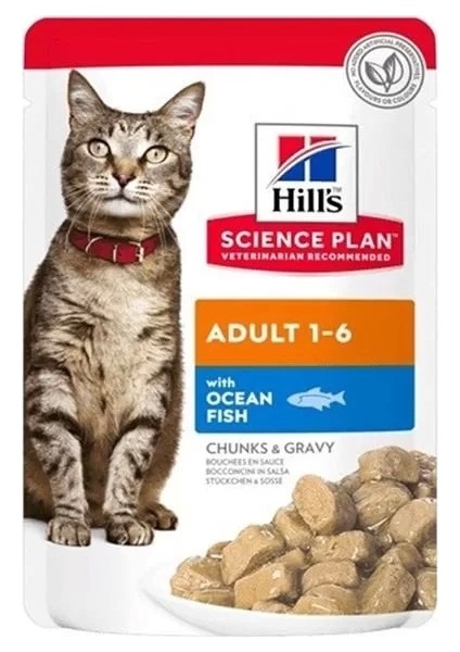 Hills Adult Okyanus Balıklı Pouch Yetişkin Konserve Kedi Maması 85 gr
