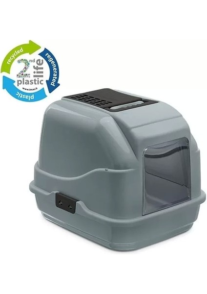 Imac Easy Cat Kapalı Filtreli Kedi Tuvaleti Gri 40X50X40 cm