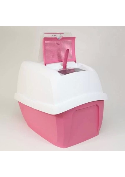 Imac Maddy Junior Üstü Açılır Kapalı Kedi Tuvaleti Pembe 57X43X41 cm