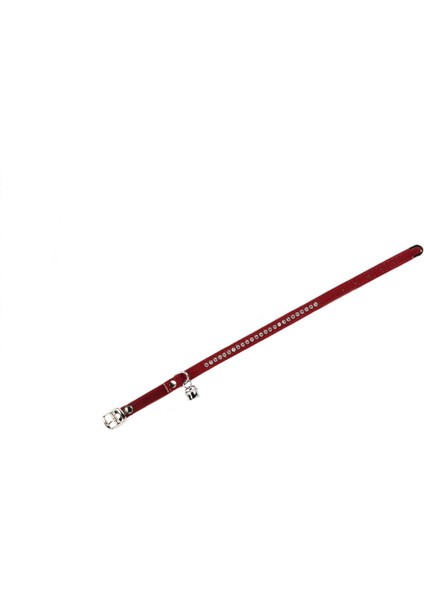 Kedi Boyun Tasması, Swarovski Taşlı, Kırmızı, 24,5-30CM Zrnet