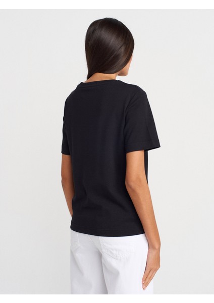 31763 Bisiklet Yaka T-Shirt-Siyah fiyatları